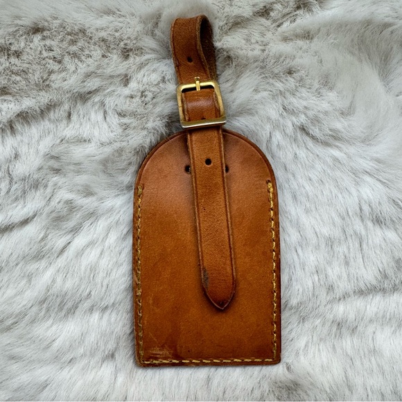 Authentic Louis Vuitton Vachetta Leather Luggage Name Tag - Picture 3 of 6